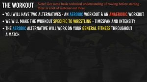 Conditioning Workout for Wrestling (Rowing)