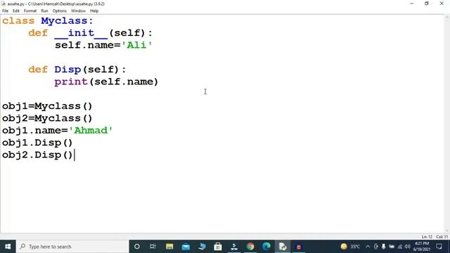 Instance and Class Variables in Python 34 | Python Complete Course in ...