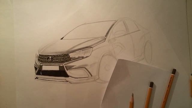 как нарисовать Ладу Весту смотреть онлайн