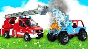 Машины Помощники - Как пожарная машина помогает в аварии Мультики для детей про машинки.mp4