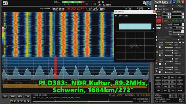 22.05.2020 09:19UTC, [Es], NDR Kultur, Германия, 89.2МГц, 1684км