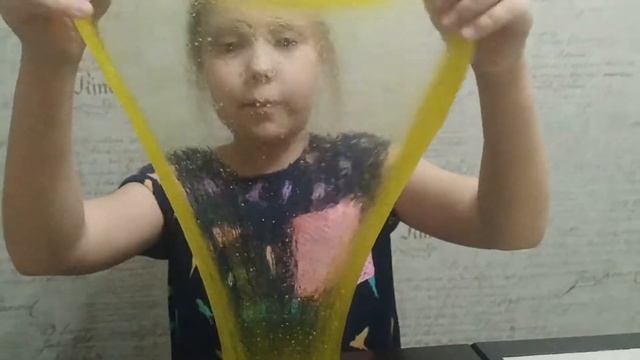 Два клеар слайма с блестками и фимо из супер прозрачной базы из клея Erich Krause // Шоу бай Маша смотреть онлайн