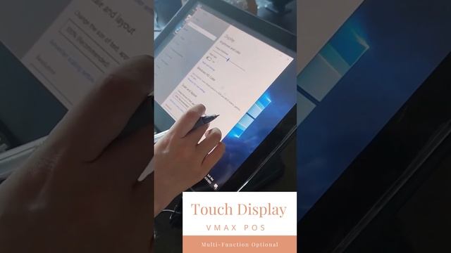 vmax pos with touch screen display and windows 10 operating system