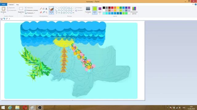 Простая открытка своими руками! ПЕРЕВЕРНУТАЯ ПАЛЬМА смотреть онлайн