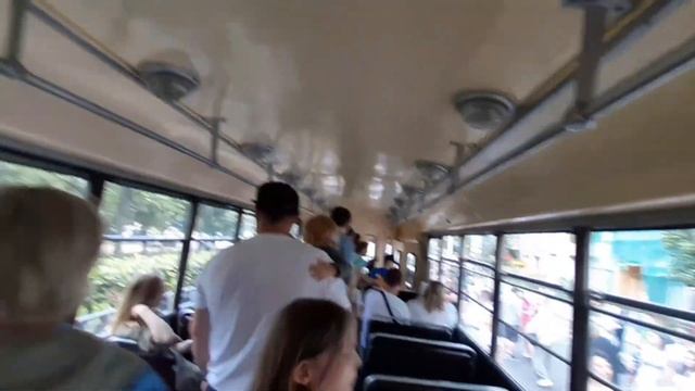 Выставка ретро трамваев на Чистопрудном бульваре 2023 г