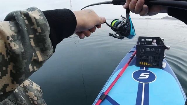 Ловля камбалы. Морская рыбалка с сапа.