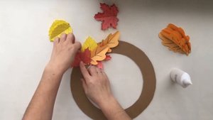 Осенний венок из бумаги DIY/Autumn wreath DIY