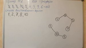 Восстановление дерева по коду Прюфера