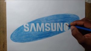 Como desenhar o logotipo da Samsung I How to draw the Samsung logo - Atevaldo Novais