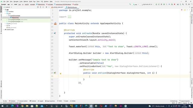 Android: Создание диалогового окна AlertDialog, всплывающее уведомление Toast смотреть онлайн