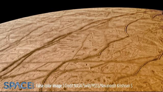 Jupiter's moon Europa captured by Juno spacecraft in close flyby смотреть онлайн
