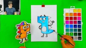 Рисуем ДИНОЗАВРА из ДиноСити - Папа Завр - уроки рисования