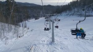 Канатная дорога Листвянка, озеро Байкал / Listvyanka cable car, Lake Baikal.