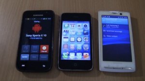 Incoming call & Outgoing call at the Same Time Sony Xperia X10i+Samsung Galaxy S1+Iphone 3Gs