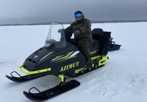 Купили мини-снегоход Азимут для рыбалок!