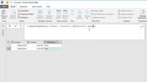 Power Query M Code Group By Formula to Transform Invoice Table -  Excel Magic Trick 1576