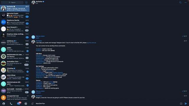 Create a Telegram bot using NestJS (NodeJS)