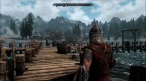 The Elder Scroll V: Skyrim slapping a guard with a salmon in the face (random)