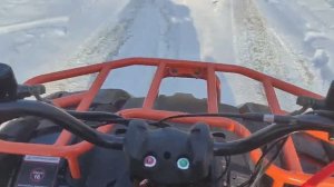 Снежные покатушки на квадроцикле Avantis Hunter по Арбековскому лесу.