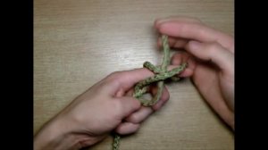 Узлы на пальцах  Шахтерский узел