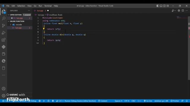 Inline function in C++ | Coding| CPP video tutorial.
