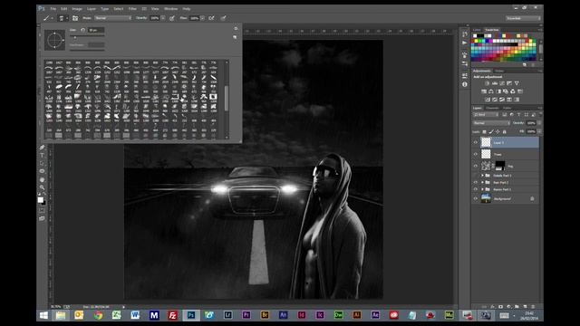 Photoshop Tutorial - Basic Compositing Part 3 Create Lightning,Trees & Fog смотреть онлайн