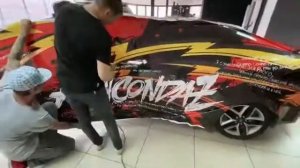 Процесс поклейки Kia Cerato в автовинил Anacondaz