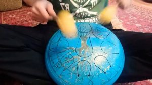 самый простой способ играть на глюкофоне. easy play steel tongue drum