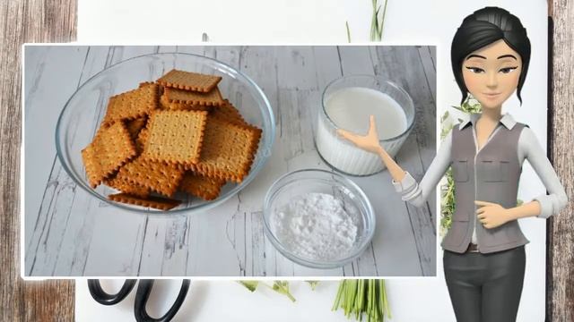 Творожный торт с печеньем