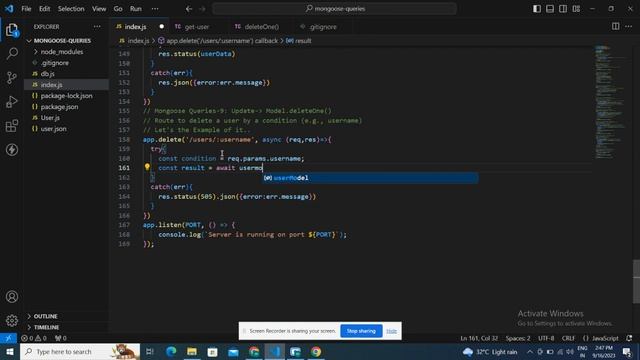 Model.deleteOne() in Node.js | Node.js Interview Questions | Basic-to-Advanced