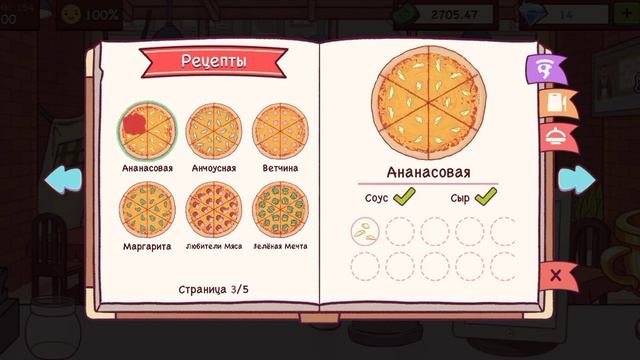 все рецепты пицц из игры хорошая пицца, отличная пицца!