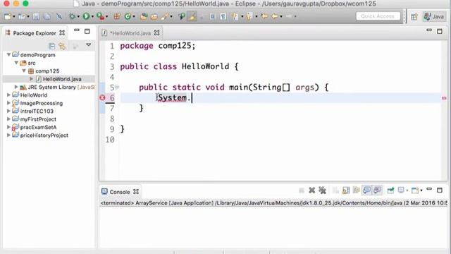 Creating a Java project in Eclipse смотреть онлайн
