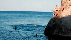 Симеиз 6 Августа 2018 Крым Скала Дива Прыжки в воду с 8-10 метров