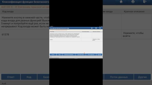 Diagzon Audi A6 C7  пример длинного кодирования ,логин для входа.