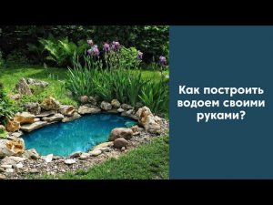 Как построить водоем своими руками | Советы по постройке водоема