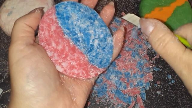Яркая сухая залипушка из мыльной стружки/ #асмр #резкамыла