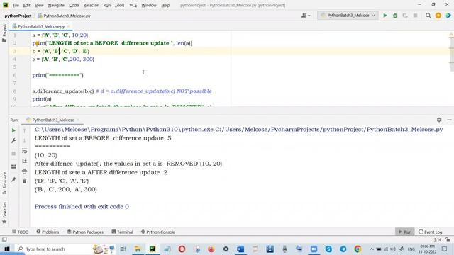 Day 11- Batch 3 - Set - Python Collection Data Type -Part 1
