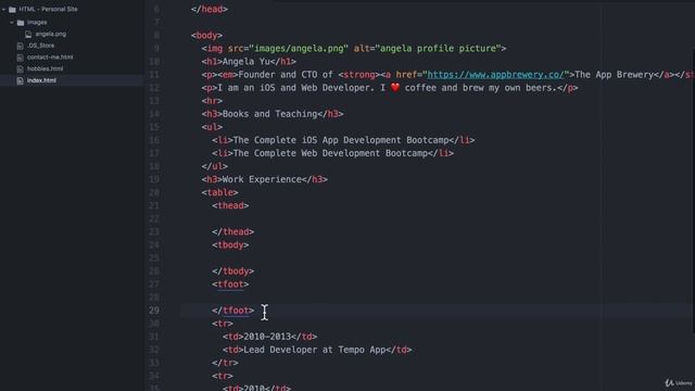 HTML Tables | 100 Days of Code: The Complete Python Pro Bootcamp for 2022