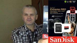 Высококачественная микрокарта памяти SanDisk 64GB microSDXC class 10 UHS I U3 Extreme Pro V30