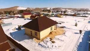 Дом из строганного бруса размером 14 на 10 Красноярск.