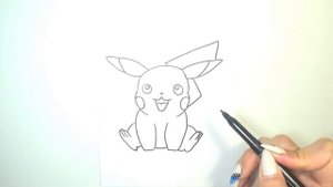 Рисуем пикачу / draw pikachu / coloring / Раскраска