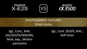 Fujifilm X-E2S vs. Sony A3500: A Comparison of Specifications