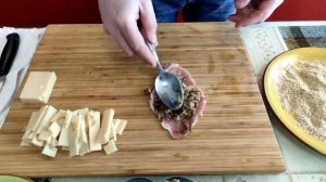 Вкусные Мясные Рулетики с Грибами и Сыром! Рецепт Мясных Рулетиков с Грибами и Сыром.