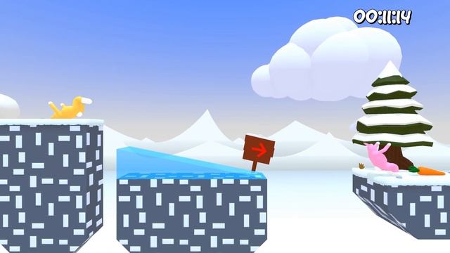 Смешная нарезка Кроликов (Super Bunny Man) Прохождение игры Супер Банни Мен с другом смешные момент смотреть онлайн