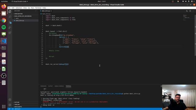 How to plot a graph in your dashboard and more - Python Dash Core Components