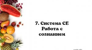 7. Система СЕ. Работа с сознанием