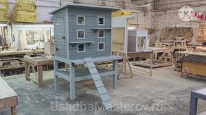 Зимний домик для уличных кошек "Форест". Где купить теплую будку для 20 кошек - Усадьба Мастеров