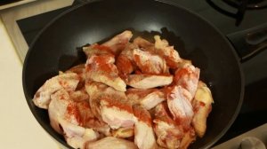 Медовые крылья на сковороде.  Невероятно простой рецепт!