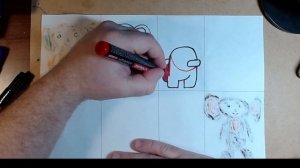 How to draw Among As step by step easily draw Among As with ASMR markers (2)