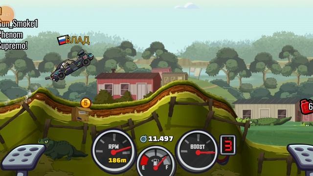 Hill Climb Racing 2 - Кубок Аллигатора. Маслкар